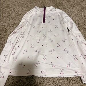 DSG White and Purple Golf Pullover